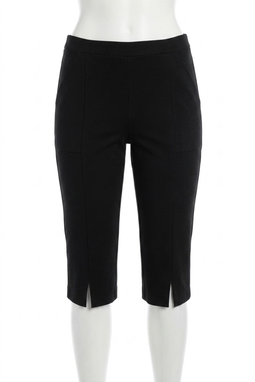 NEW SYMPLI women's ponte nu hepburn capri in black